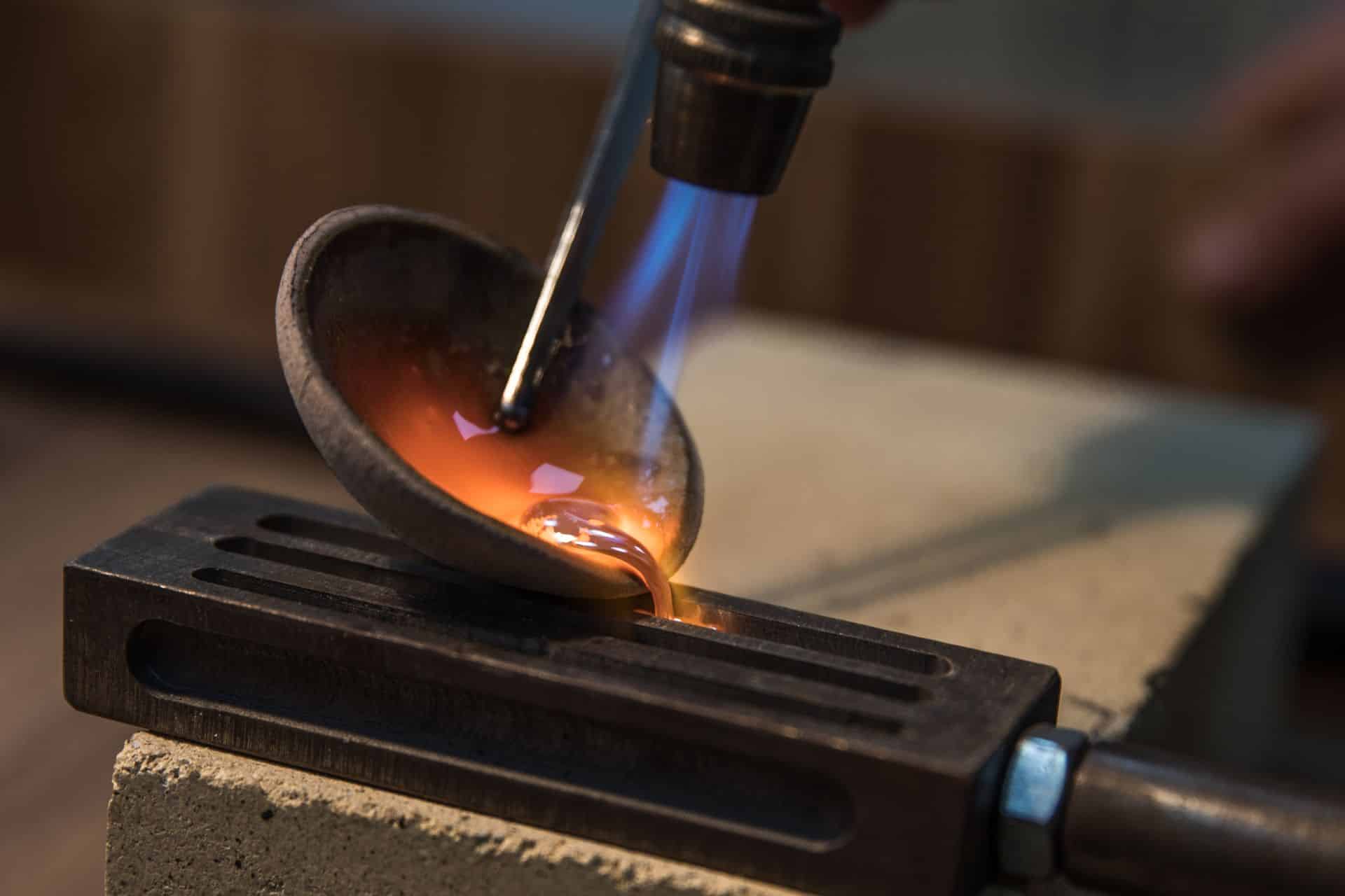 Open Die Forging - molten metal poured into die