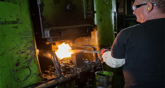 The drop forging process at B.B. Price: leading dropped steel forging company UK
