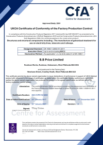 CfA - CE - Certificate of Conformity (EN 1090-1;2009+A1;2011) [2026-2027]