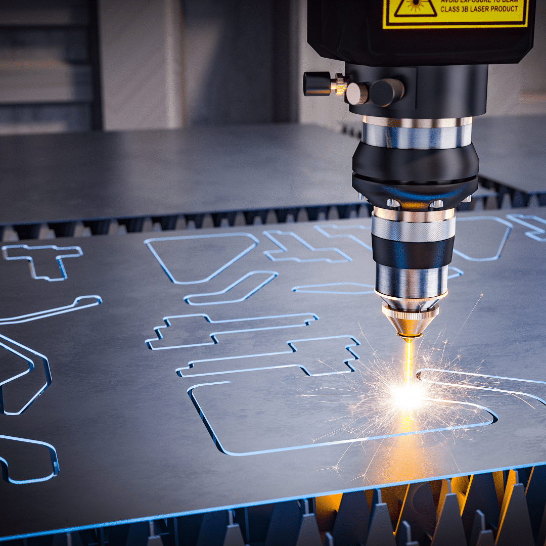 Laser cutting in operation at B.B. Price: laser cutting services near Derby