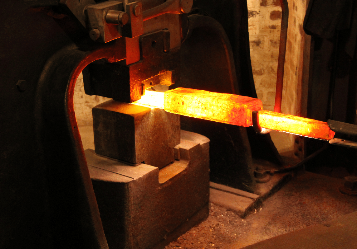 An example of the upset forging process at B.B. Price
